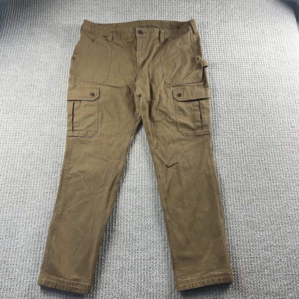 Duluth Trading Womens 16x29 Flex Fire Hose Curvesetter Cargo Work Pants Brown